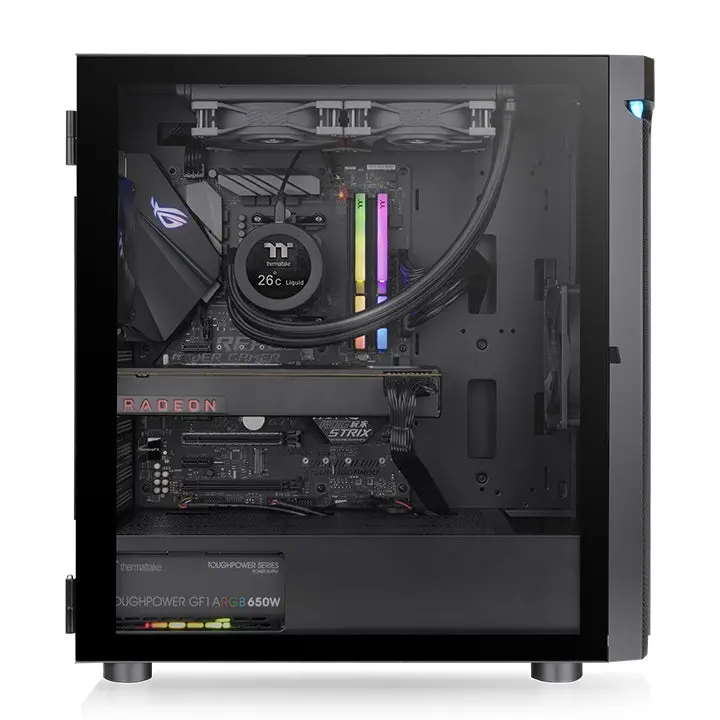 ThermalTake, H590 TG ARGB Mid Tower Chassis Case Black
