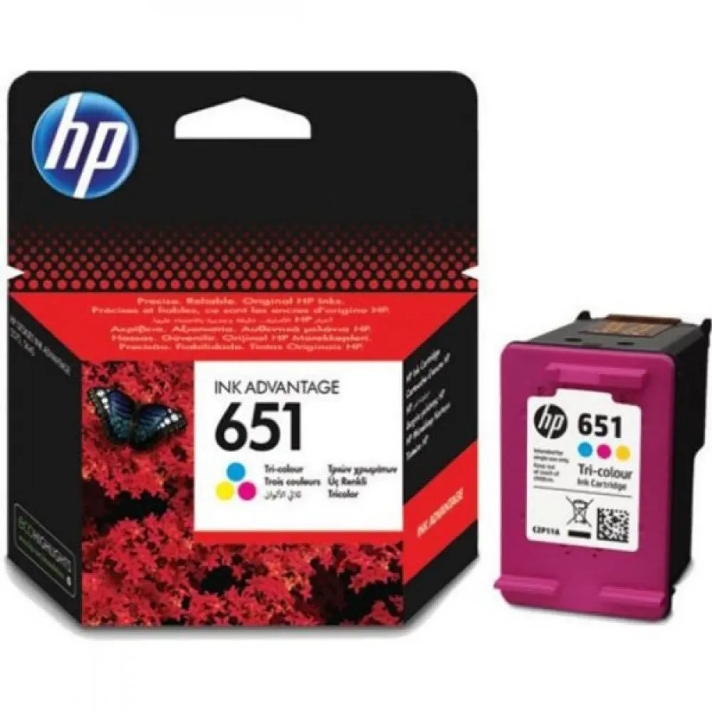 HP 651 Tri-color Ink Cartridge C2P11AE