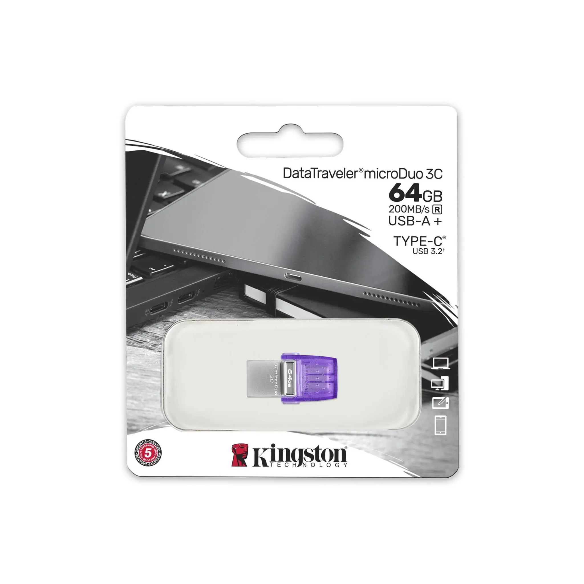 Kingston DTDUO3CG3/64, USB 3.2 Gen 1 + Type-c