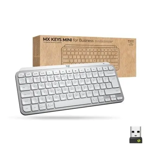 Logitech MX Keys Mini Keyboard, Pale Grey