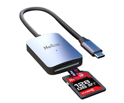 NETAC WK12 USB Adapter, USB3.0 Type-C to mSD/SD