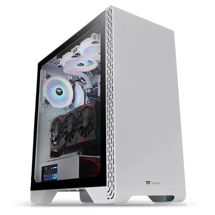 Thermaltake S300 Tempered Glass Snow Edition Mid-Tower Chassis Case White