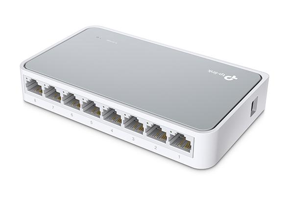 TP-Link TL-SF1008D, 8-port 10/100M mini Desktop Switch, 8 10/100M RJ45 ports, Plastic case