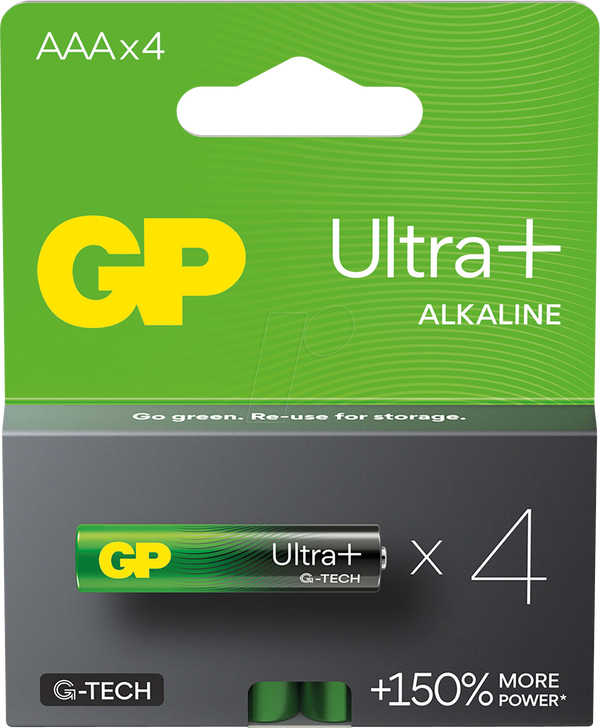 GP PCA24UP178 Battery, AAAx4, 1.5V, LR03, Ultra Alkaline