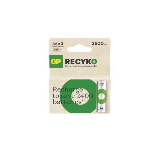 GP GPRHC272E045 Battery, AAx2 Rechargeable, NiMH 1,2V 2600mA