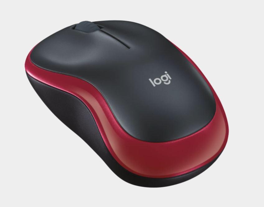 Logitech M185 Mouse, Red