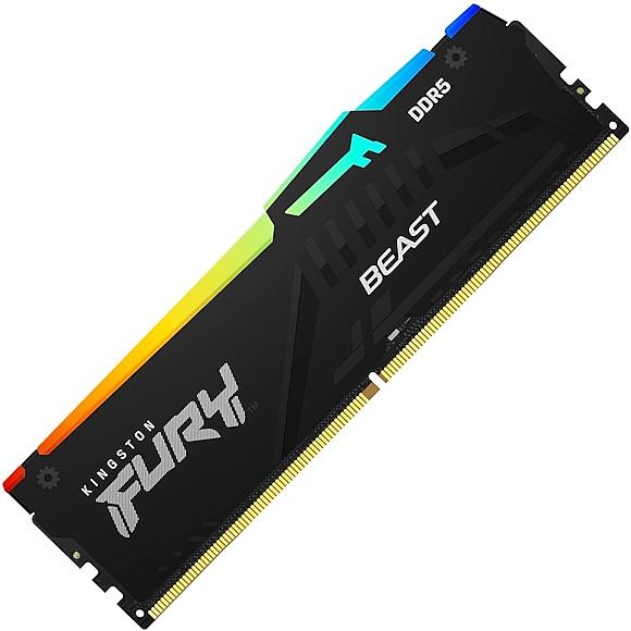 Kingston, FURY Beast (RGB) RAM 16GB 5200MHz DDR5 CL36 DIMM