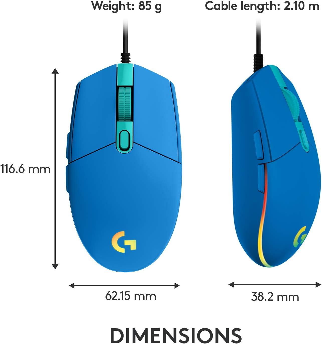 Logitech G203 Mouse, Blue
