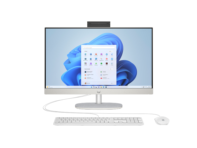 HP ProOne 240 G10 AIO PC 24" i5-1334U FHD (1920 x 1080) IPS 16GB DDR4 / 512GB M.2 SSD Wi-Fi 6+BT 5.3 WW WLAN/White/9M9G0AT