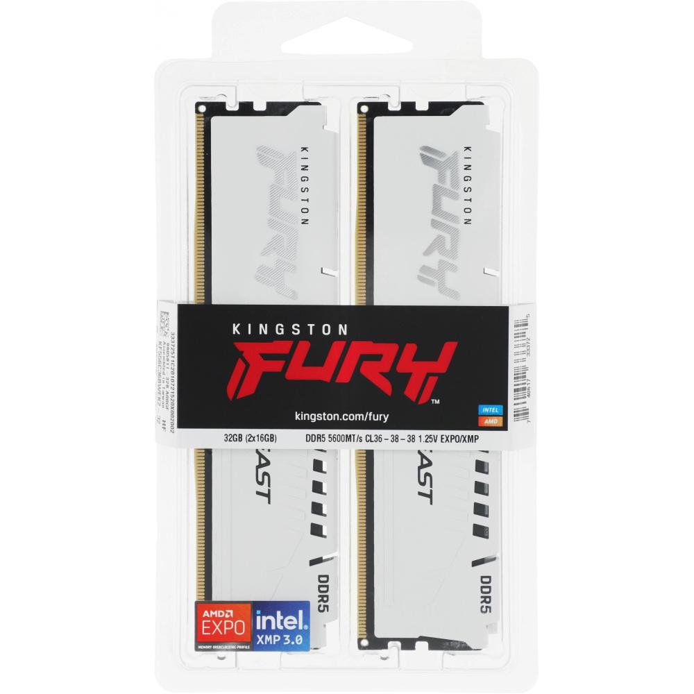 Kingston FURY White Kit RAM 32GB (16GB x 2 pcs) 5600MHz DDR5 CL36 DIMM