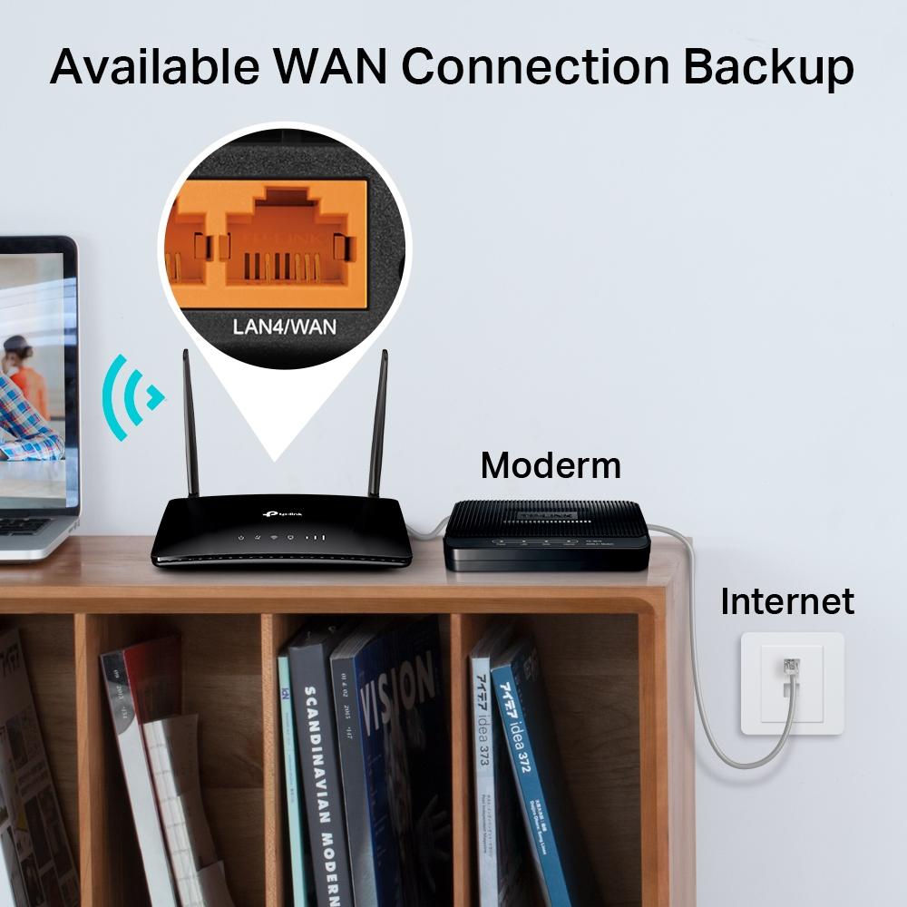 TP-Link Archer MR200, AC750 Wireless Dual Band 4G LTE Router