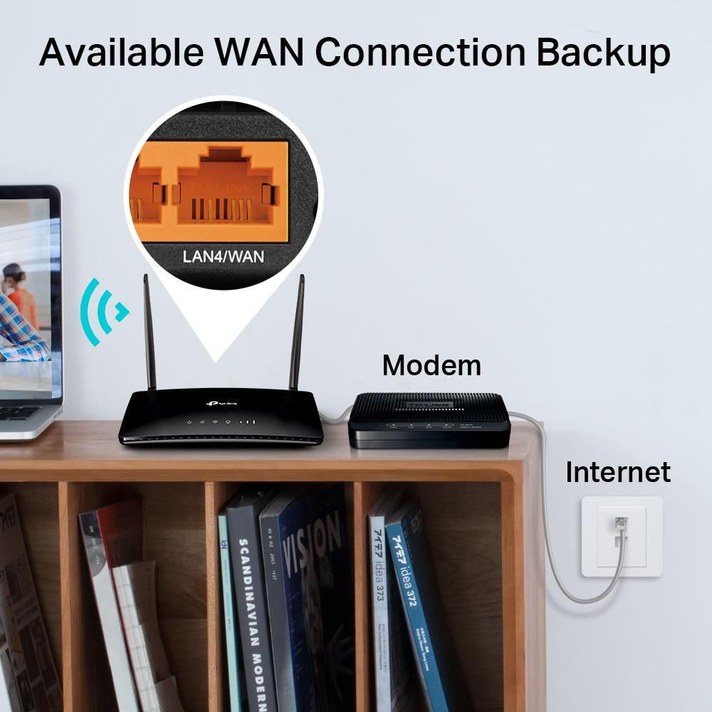 TP-Link Archer MR402, Wi-Fi 5 Router, AC1200 Wireless Dual Band 4G LTE