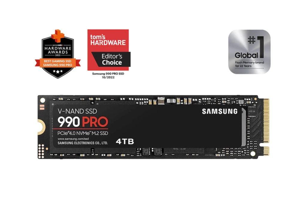 Samsung 990 PRO w/Heatsink NVMe™ M.2 SSD 4TB, PCIe Gen 4.0