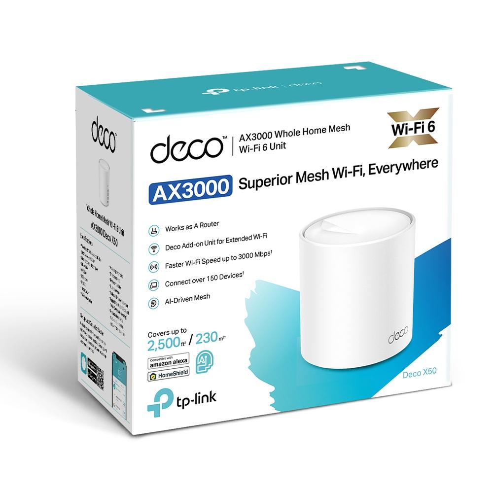 TP-Link Deco X50(1-pack), AX3000 Whole Home Mesh Wi-Fi 6