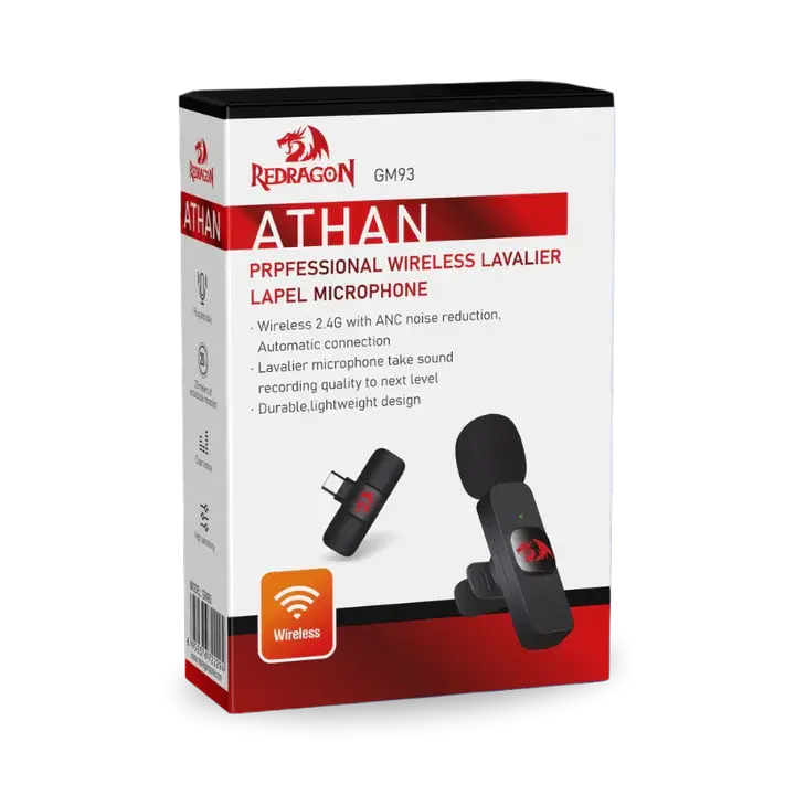 Redragon Athan GM93 Lavalier Microphone Black