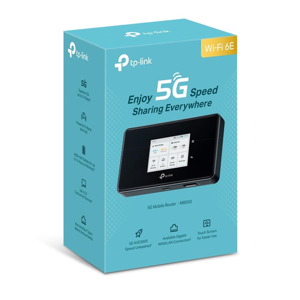 TP-Link M8550, 5G Mobile Wi-Fi 6E 2880Mbps 6GHz