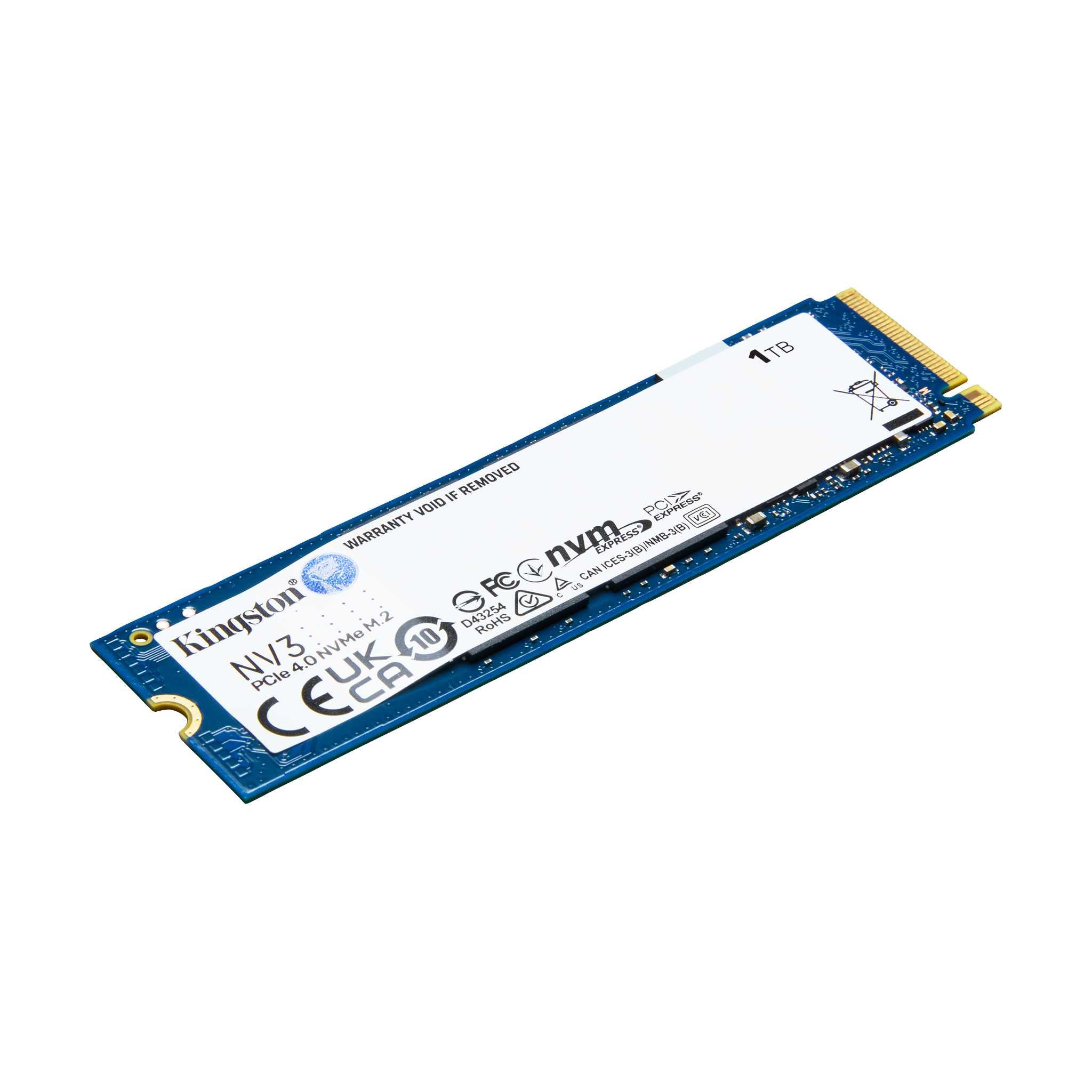 Kingston NV3 PCIe 4.0 NVMe SSD, 1000GB,2280 PCIe