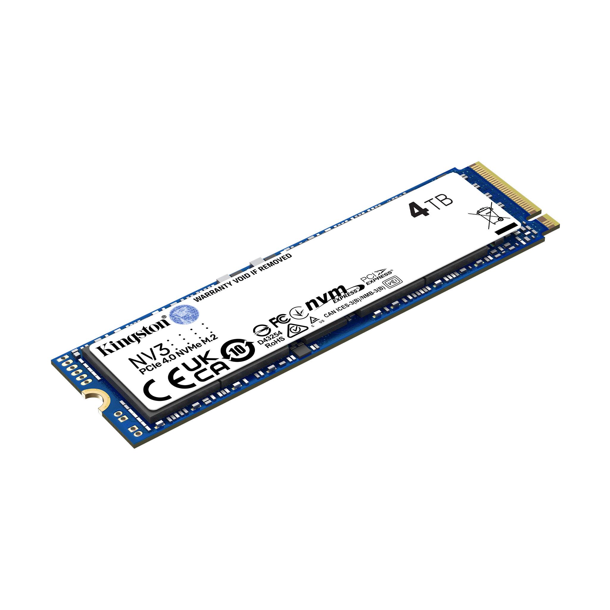 Kingston NV3 PCIe 4.0 NVMe SSD, 4000GB, 2280 PCIe