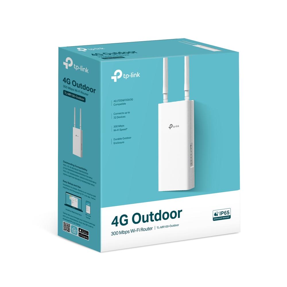 TP-Link TL-MR100-Outdoor, 4G 300 Mbps Wi-Fi Outdoor Router