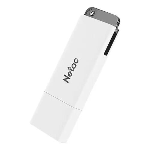 NETAC U185, 64GB, USB 2.0 with LED indicator, White+Black