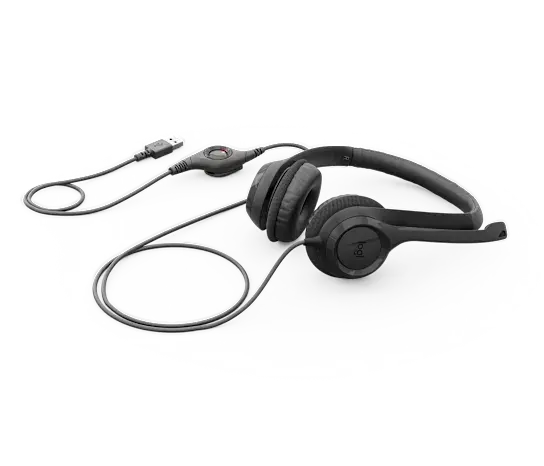 Logitech H390 USB Headset Black
