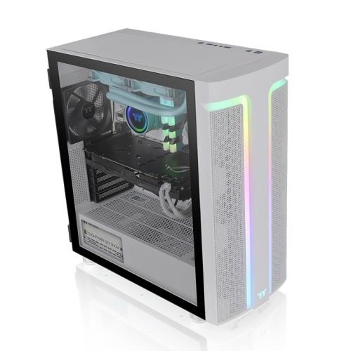 Thermaltake H590 TG Snow ARGB Mid Tower Chassis Case White