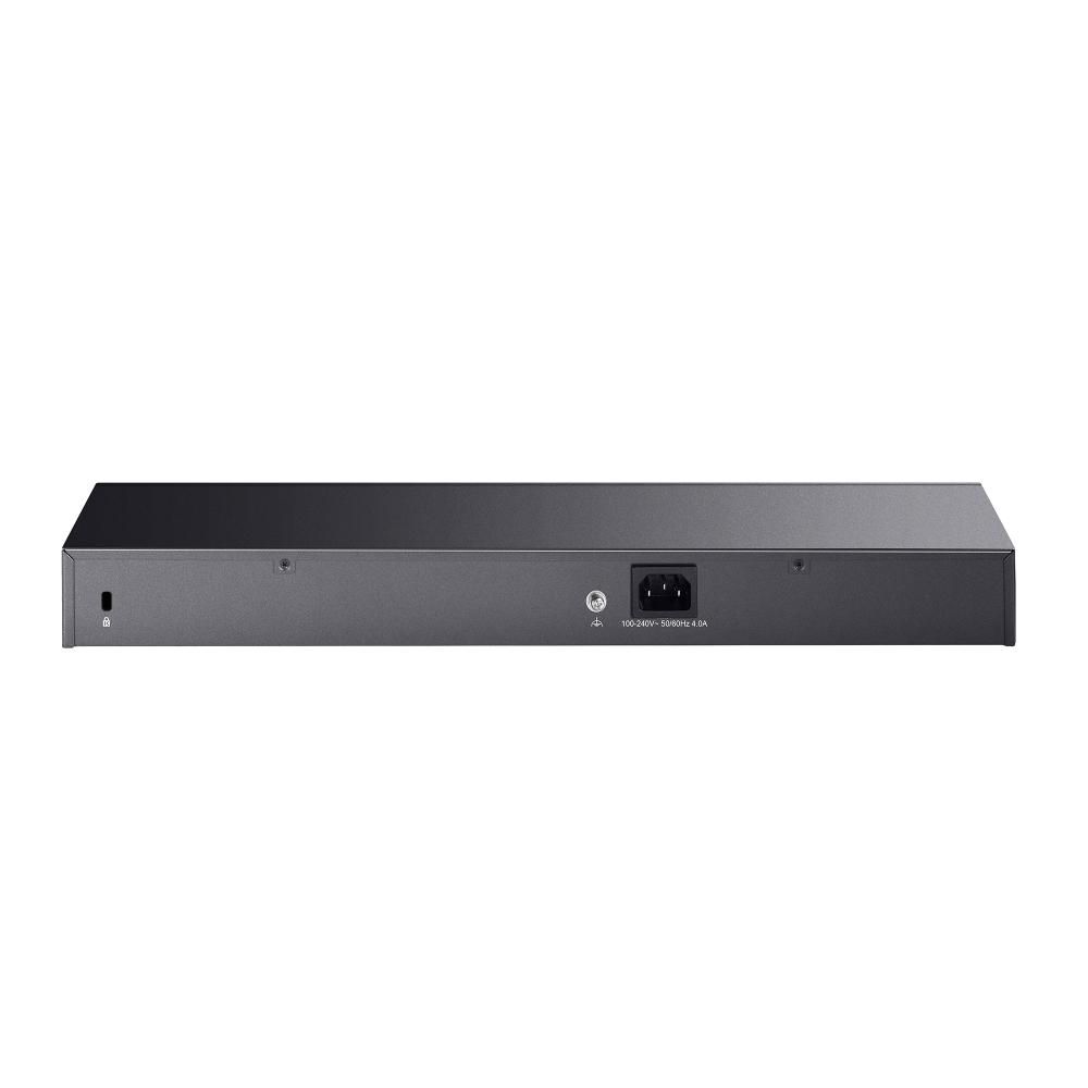 TP-Link TL-SG1218MP, 16× Gigabit PoE+ RJ45 ports, 2× Gigabit on-PoE RJ45 ports, and 2× Combo Gigabit SFP slots 802.3af/at