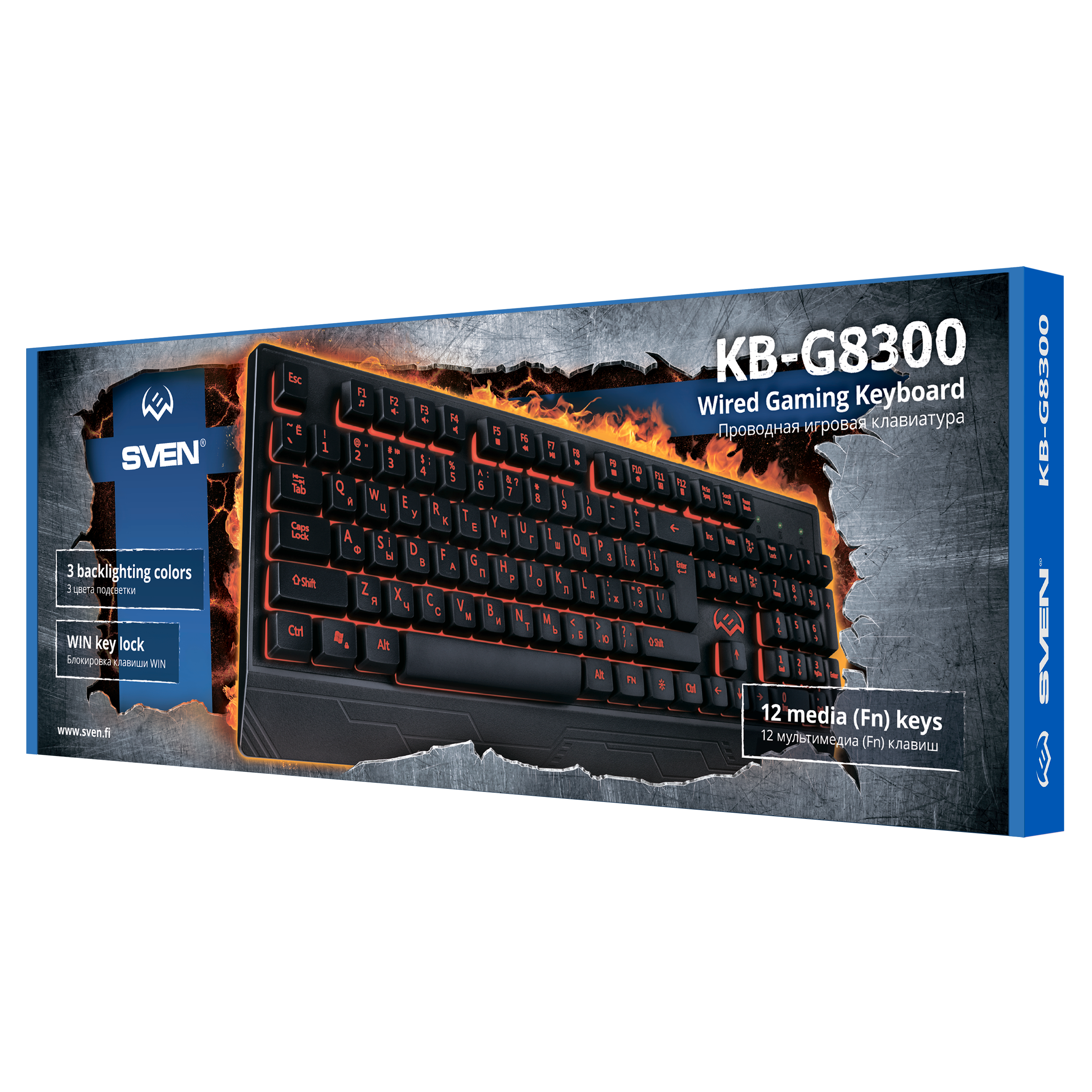 Sven SV-019280 Keyboard, Black