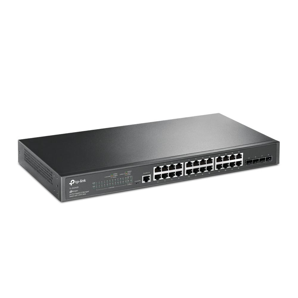 TP-Link TL-SG3428, 24-Port Gigabit L2 Managed Switch with 4 SFP Slots