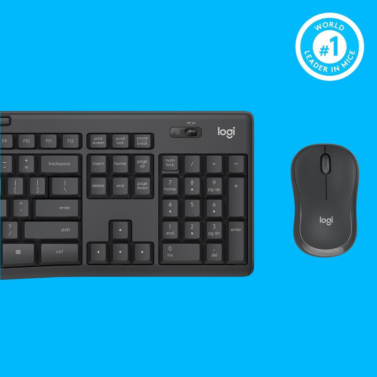 logitech, MK295, Keyboard + Mouse (EN) (Combo) Black