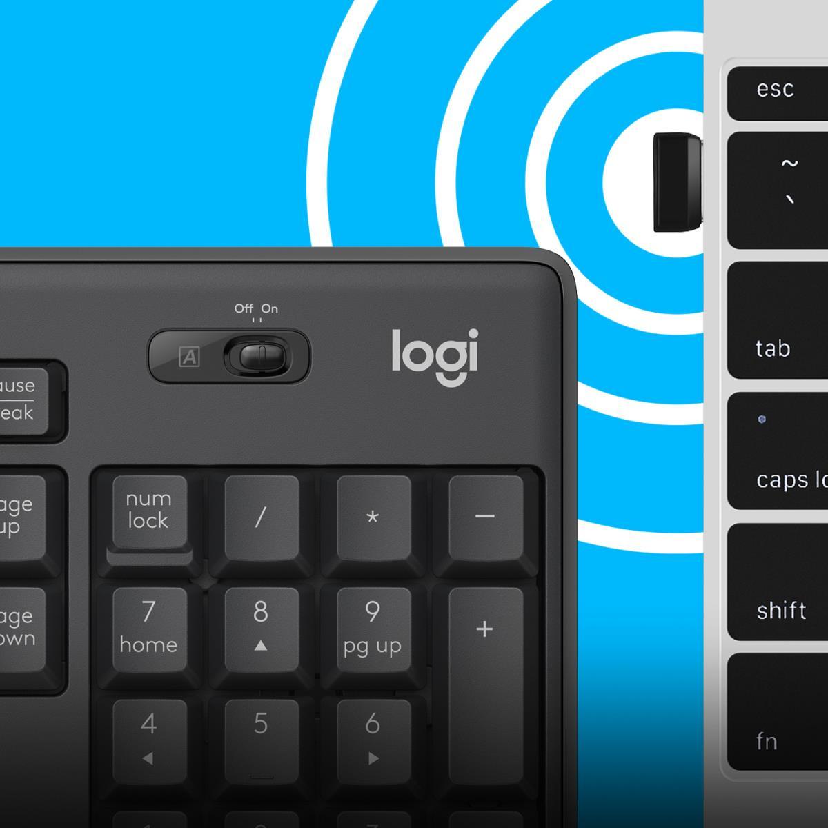 logitech, MK295, Keyboard + Mouse (EN) (Combo) Black