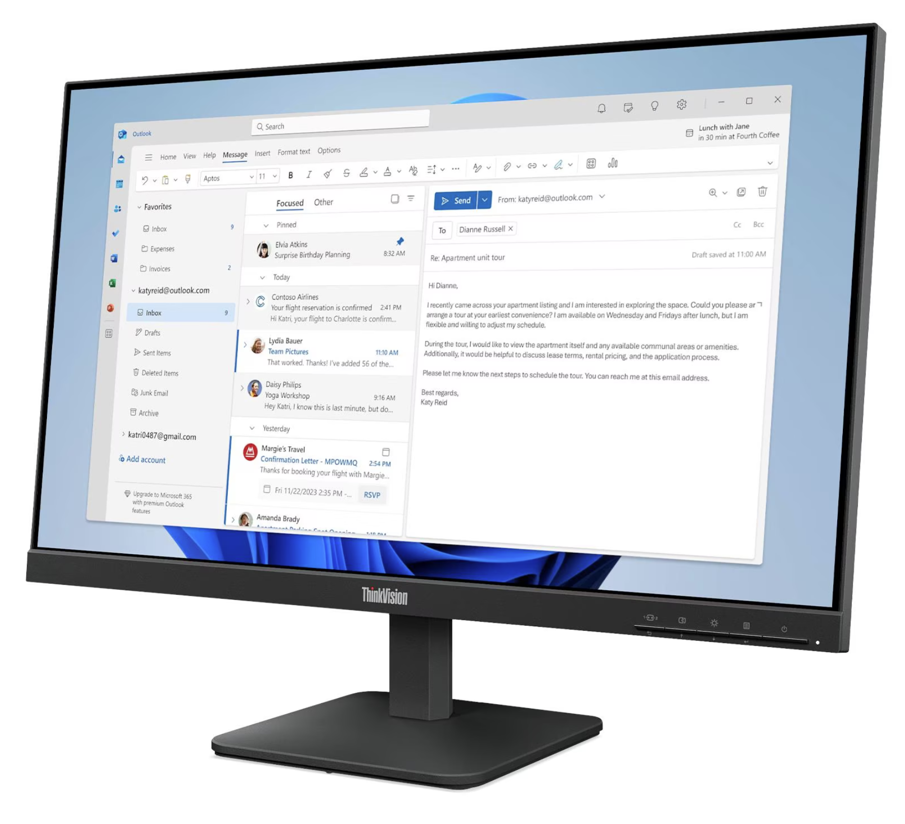 Lenovo ThinkVision S24-4e Monitor 23.8"