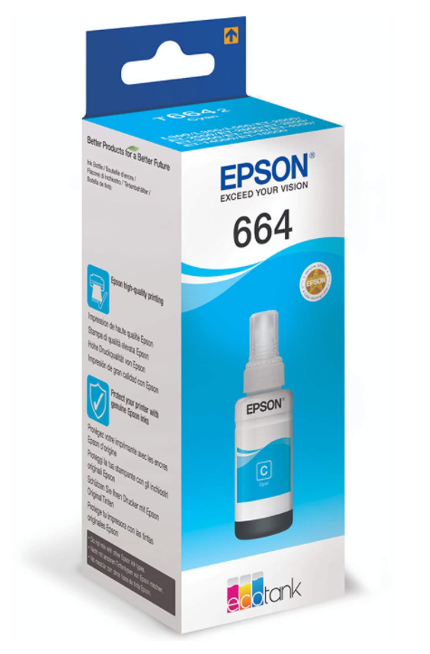 Epson 664 Cyan Ink Bottle C13T66424A