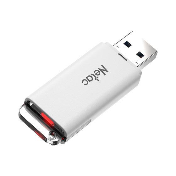NETAC U185, 64GB, USB 2.0 with LED indicator, White+Black