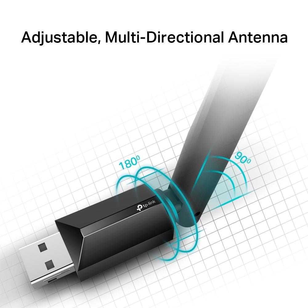 TP-Link Archer T2U Plus, AC600 Wireless USB Adapter