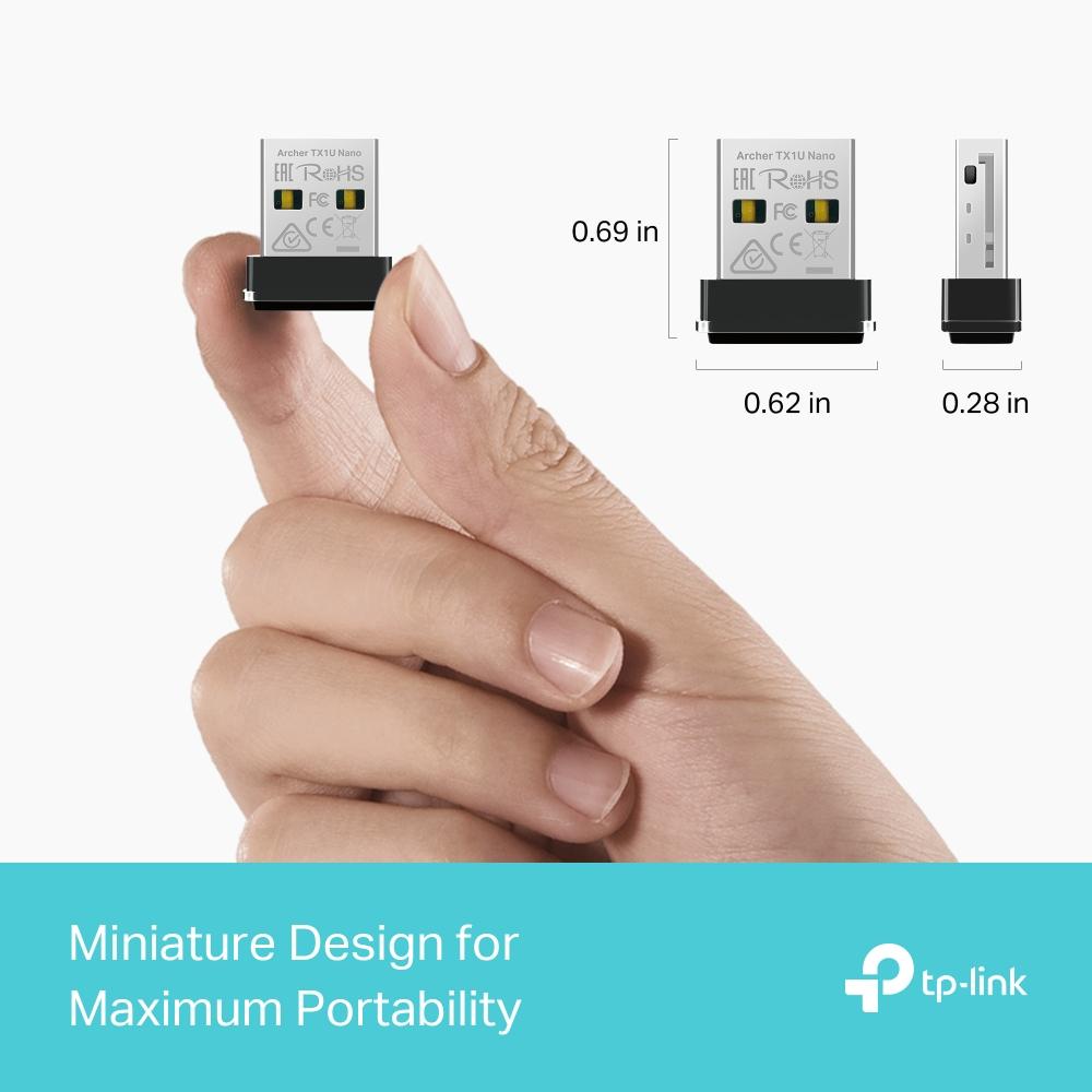 TP-Link Archer TX1U Nano, USB Adapter, AX300 Nano Wi-Fi 6
