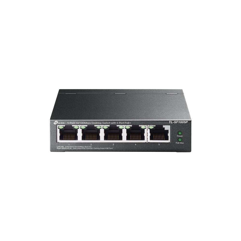 TP-Link TL-SF1005P, 5-Port 10/100Mbps Desktop Switch with 4-Port PoE