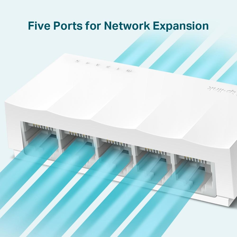 TP-Link LS1005, 5-Port 10/100Mbps Desktop Switch