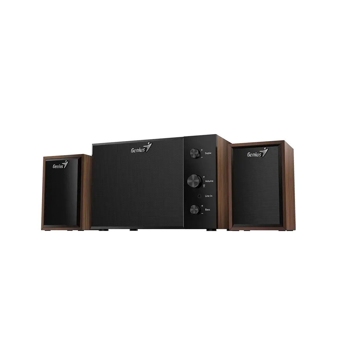 Genius SW-2.1 350 Hi-Fi Speaker Brown Wood