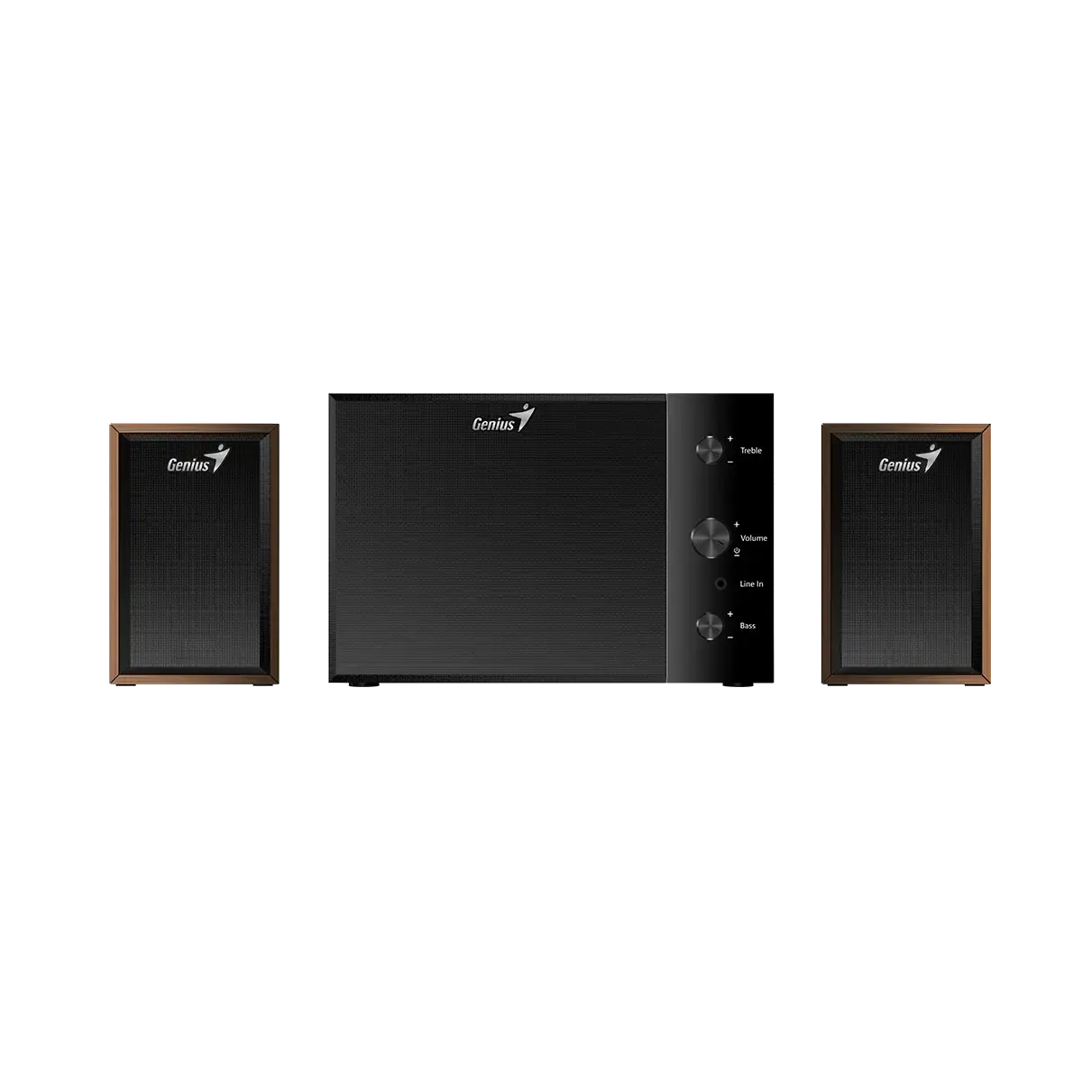 Genius SW-2.1 350 Hi-Fi Speaker Brown Wood