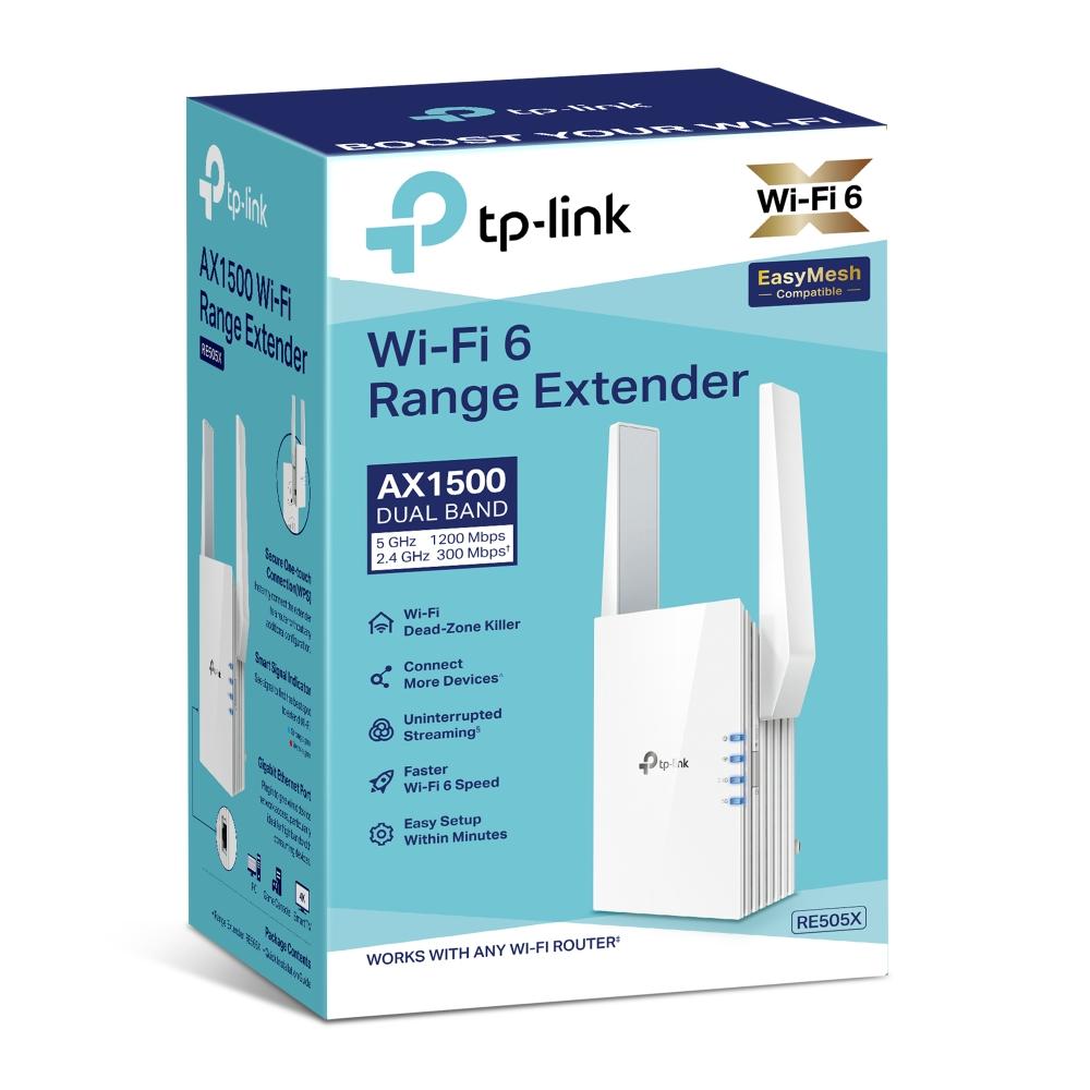 TP-Link RE505X, AX1500 Wi-Fi 6 Range Extender