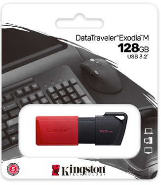 Kingston DTXM/128GB, USB3.2 Gen 1, Black + Red
