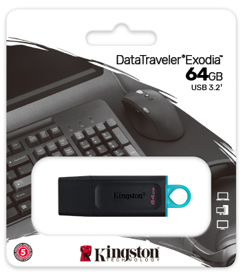 Kingston DTX/64GB, USB3.2, black