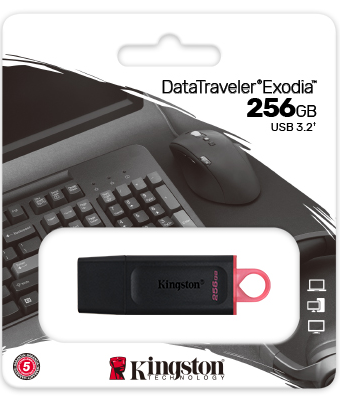 Kingston DTX/256GB, USB3.2, Black + Pink