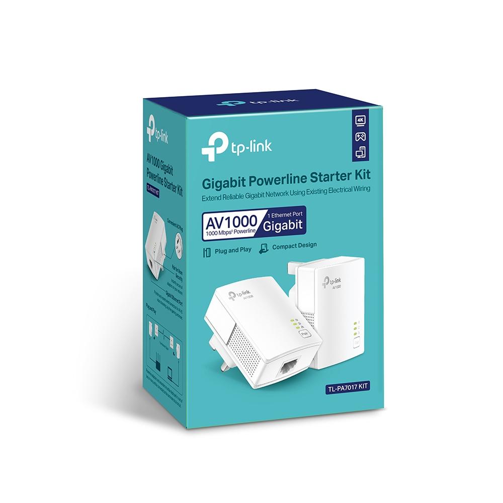 TP-Link TL-PA7017 KIT, AV1000 Gigabit Powerline Starter Kit