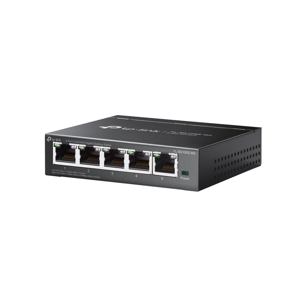TP-Link TL-SG105S-M2 Switch, 5-Port 2.5G Multi-Gigabit Desktop Switch