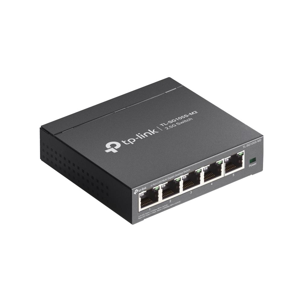 TP-Link TL-SG105S-M2 Switch, 5-Port 2.5G Multi-Gigabit Desktop Switch