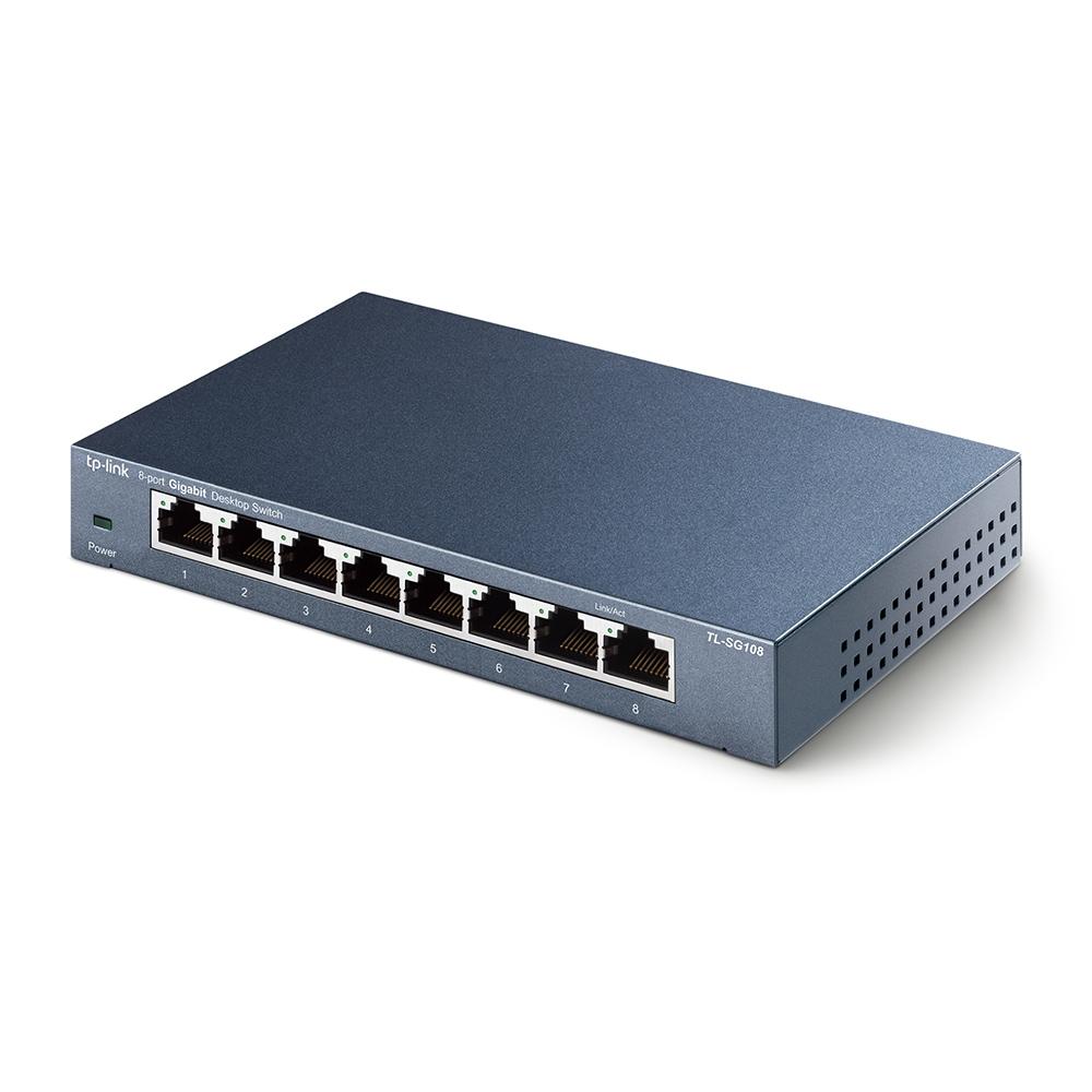 TP-Link TL-SG108, 8-Port Gigabit 10/100/1000Mbps Desktop Switch