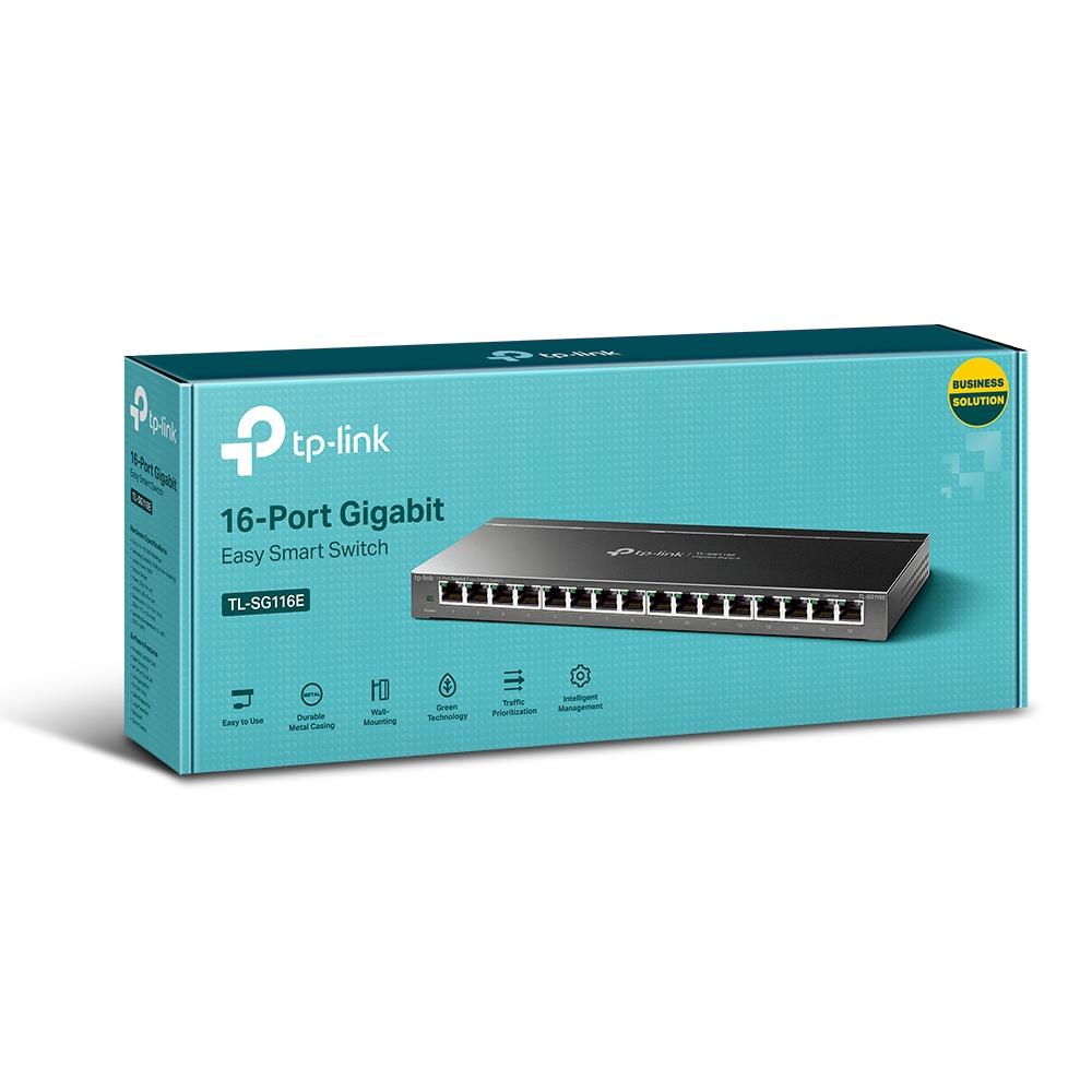 TP-Link TL-SG116E, 16-Port Gigabit Easy Smart Switch