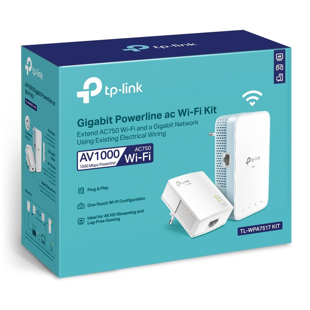 TP-Link TL-WPA7517 KIT, AV1000 Gigabit Powerline Starter Kit